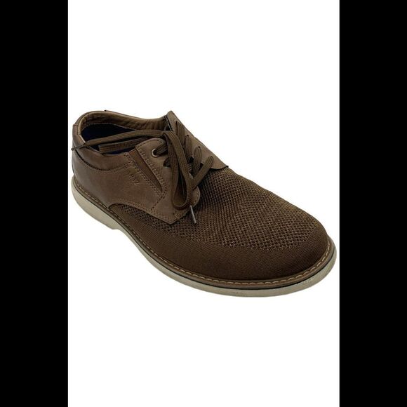 Nunn Bush Men's Otto Knit Plain Toe Oxford Tan Multi - Wide - Picture 1 of 3